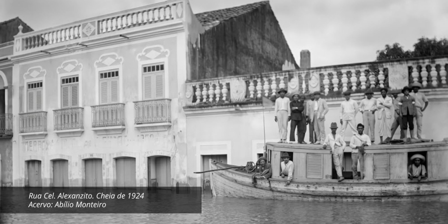 Rua Cel. Alexanzito. Cheia de 1924. Abílio Monteiro